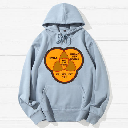 You Are Here Geek Cotton Hoodie