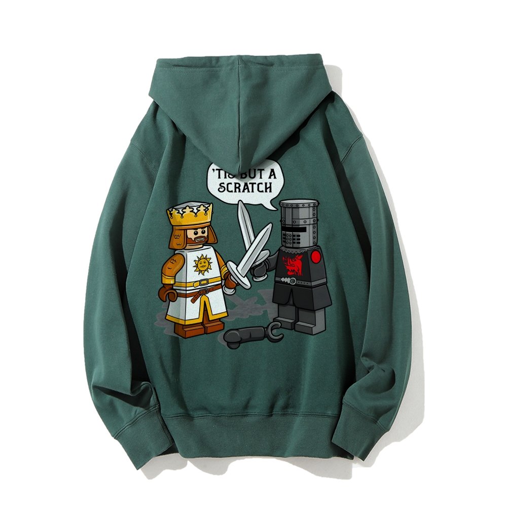 King Vs Knight Printed Back Unisex Cotton Hoodie