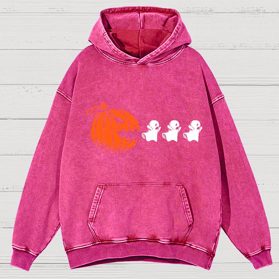 Funny Halloween Ghost  Vintage Distressed Hoodie