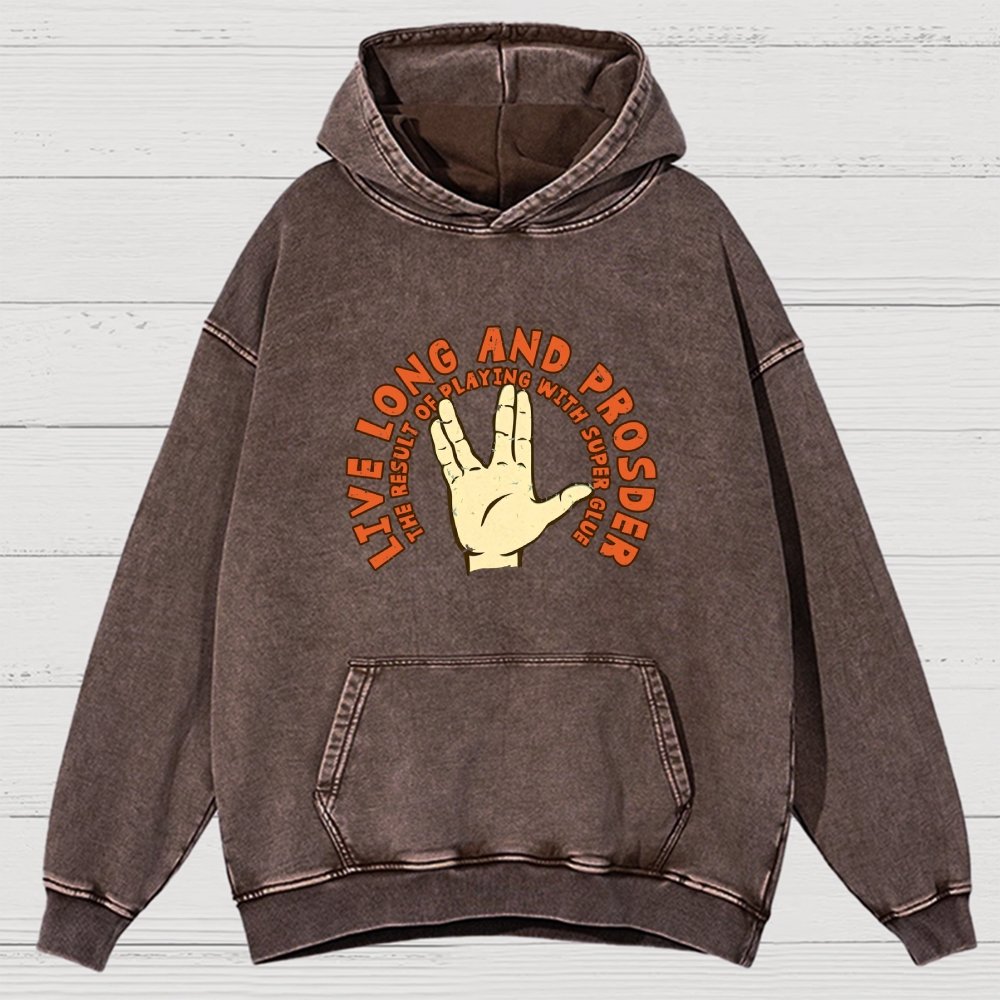 The Result Of Playing With Super Glue Vintage Distressed Hoodie