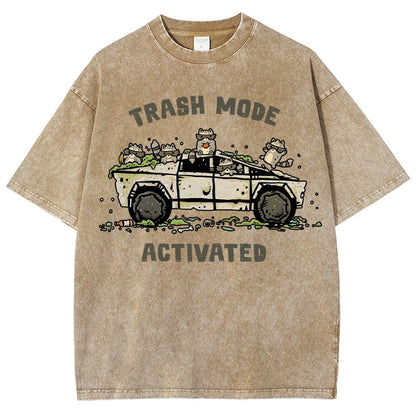 Trash Mode Activated Vintage Distressed T-shirt