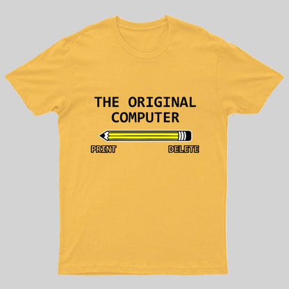 The Original Computer Print Delete Funny Graphic Printing Geeky T-Shirt