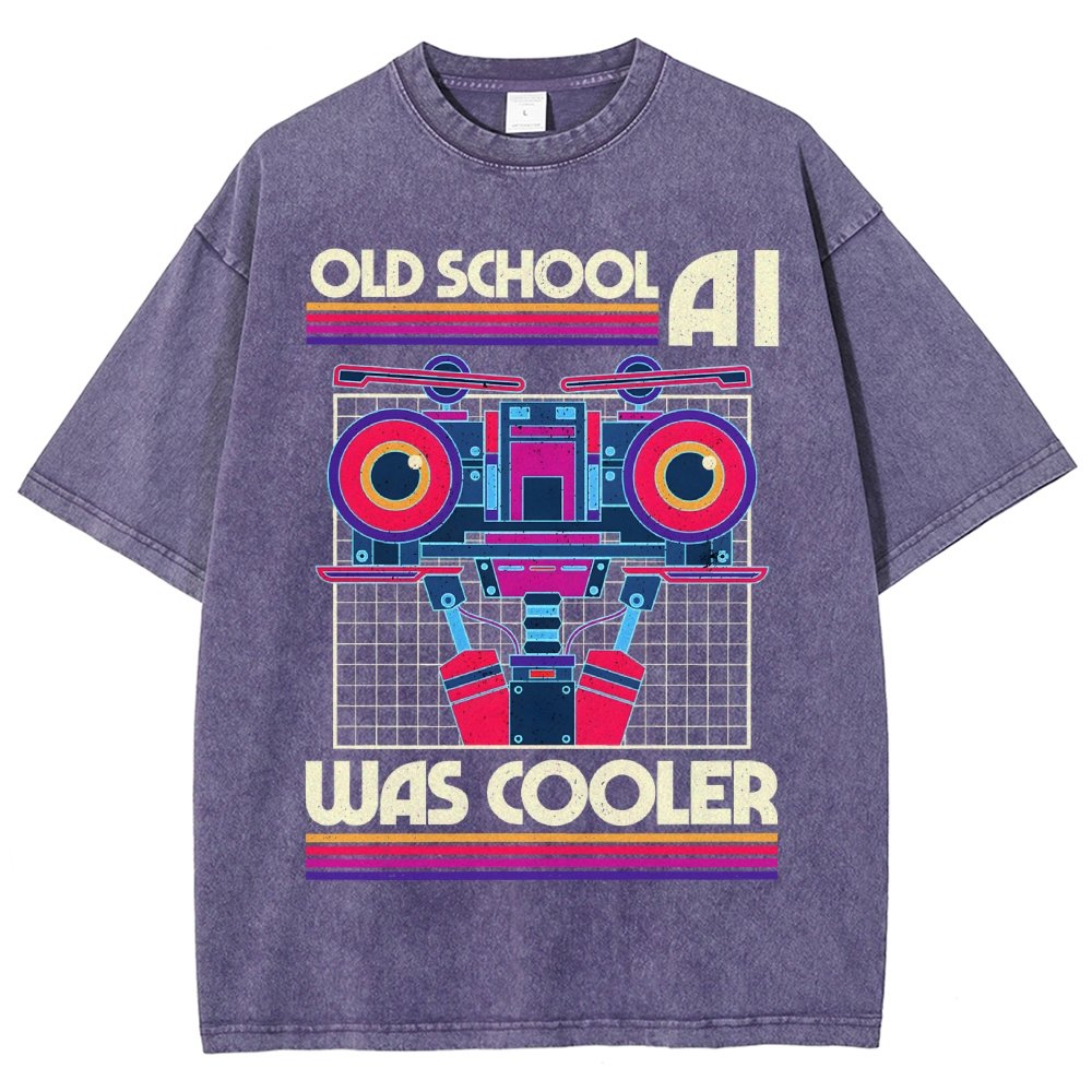 Old School AI Was Cooler Vintage Distressed T-shirt