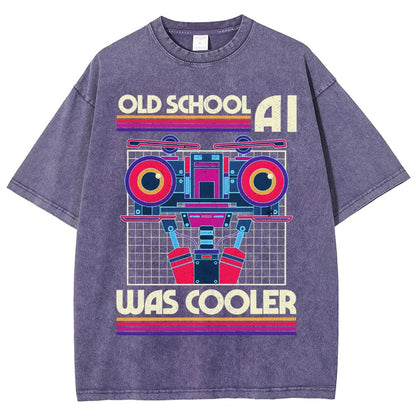Old School AI Was Cooler Vintage Distressed T-shirt