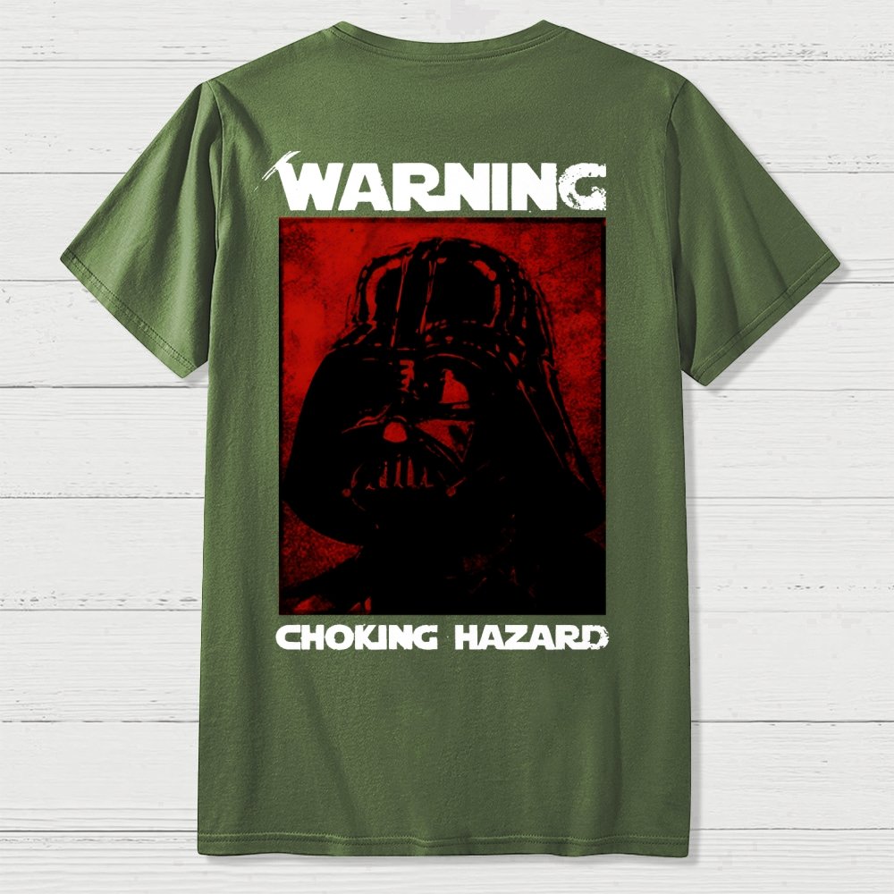 Warning Choking Hazard Back Printing Geek T-Shirt