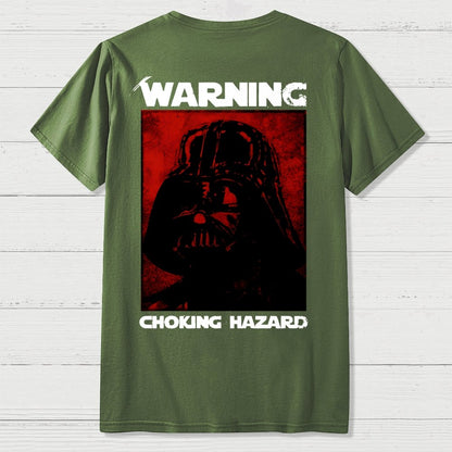 Warning Choking Hazard Back Printing Geek T-Shirt