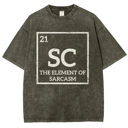 Sc The Element Of Sarcasm Vintage Distressed T-shirt