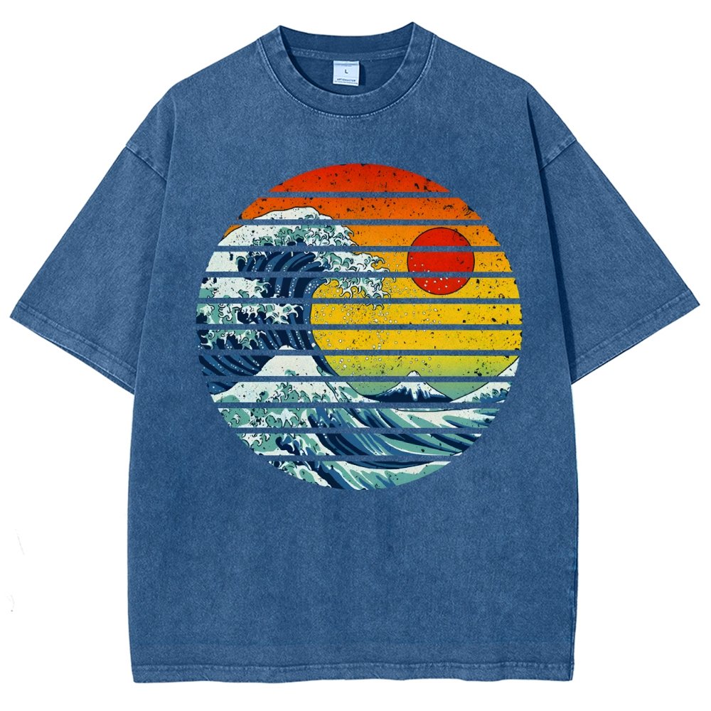 Freak Wave Vintage Distressed T-shirt