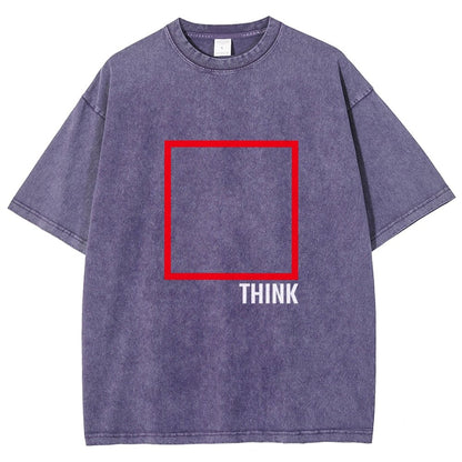 Think Outside The Box Vintage Distressed T-shirt