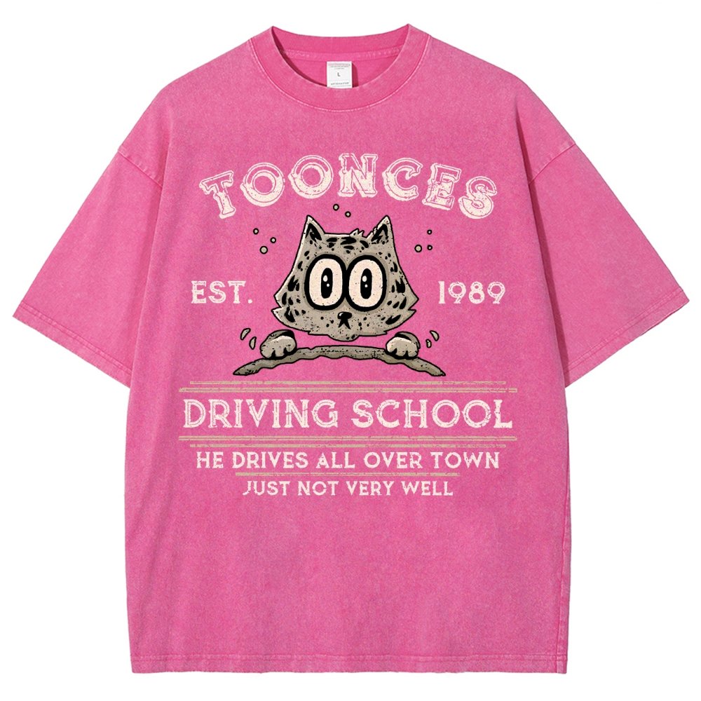 Roadster Driving School Vintage Distressed T-shirt
