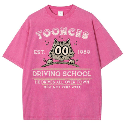 Roadster Driving School Vintage Distressed T-shirt