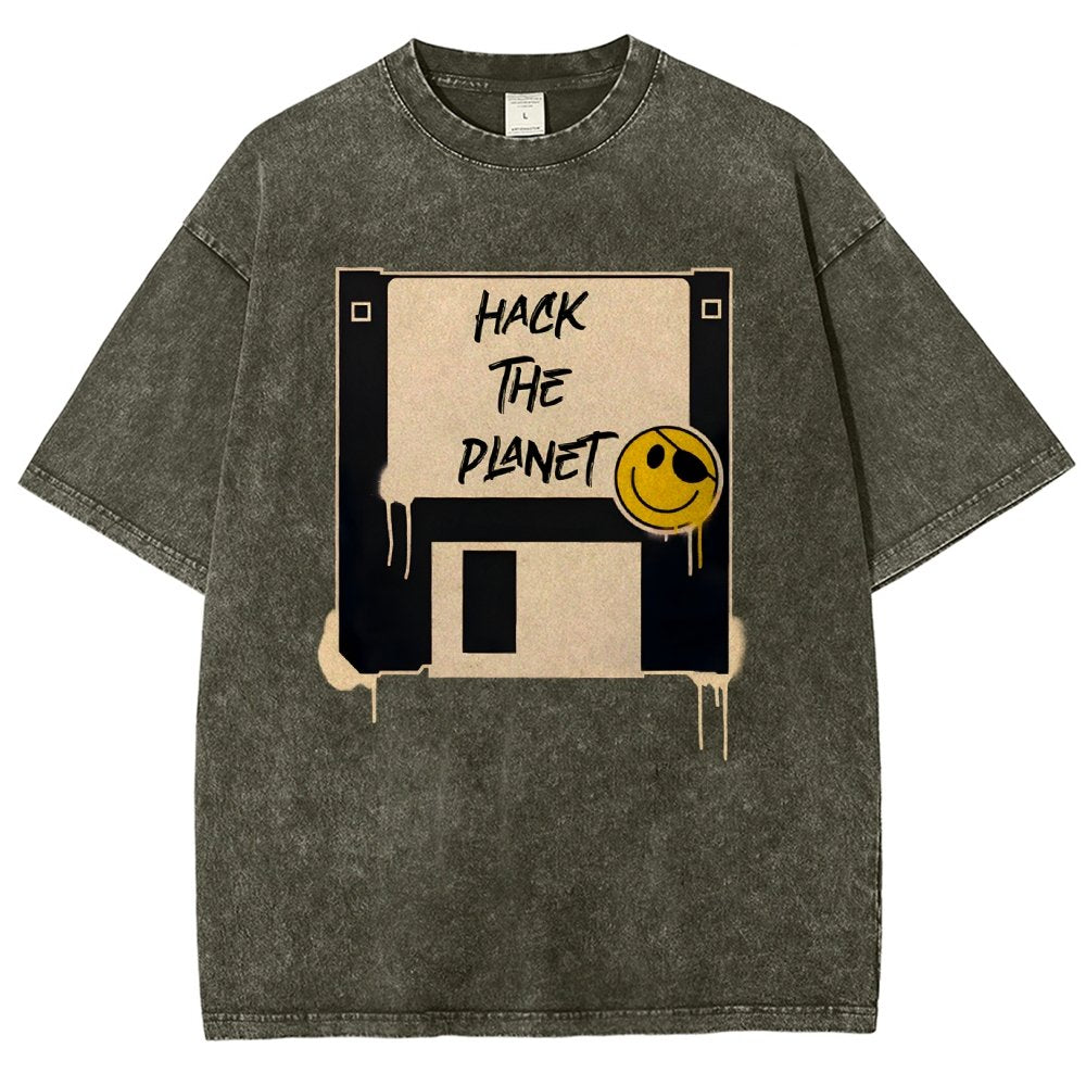 Hack The Planet Vintage Distressed T-shirt