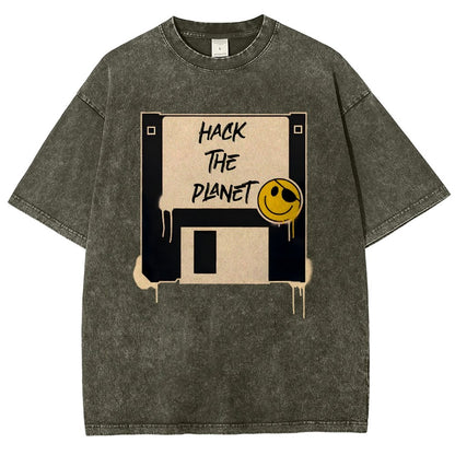 Hack The Planet Vintage Distressed T-shirt