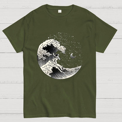 Astronaut Surfing Kanagawa Wave by Tobe Fonseca Geek T-Shirt