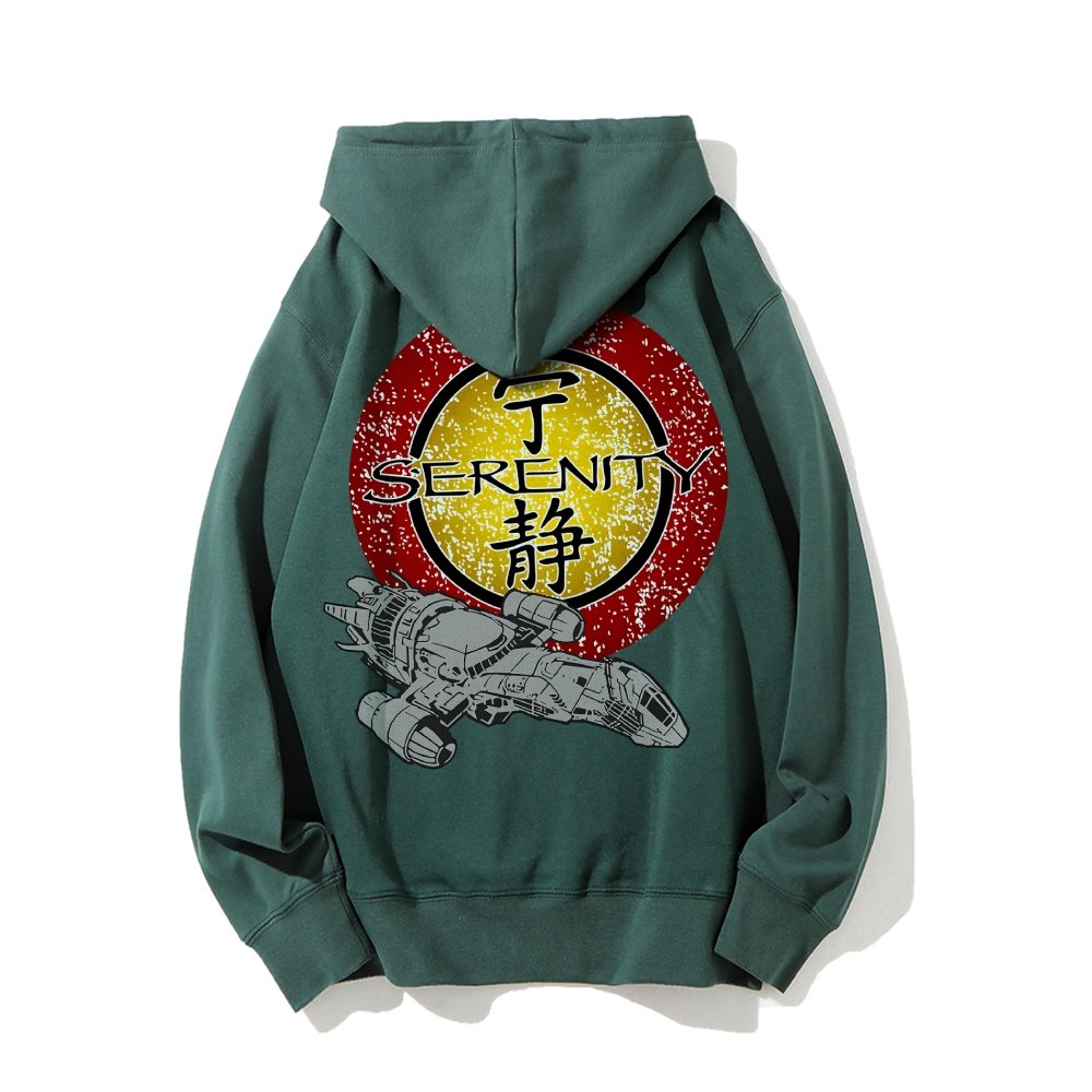 Firefly Mysterious Spacecraft Printed Back Cotton Hoodie