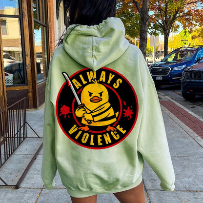 Always violence Printed Back Unisex Cotton Hoodie