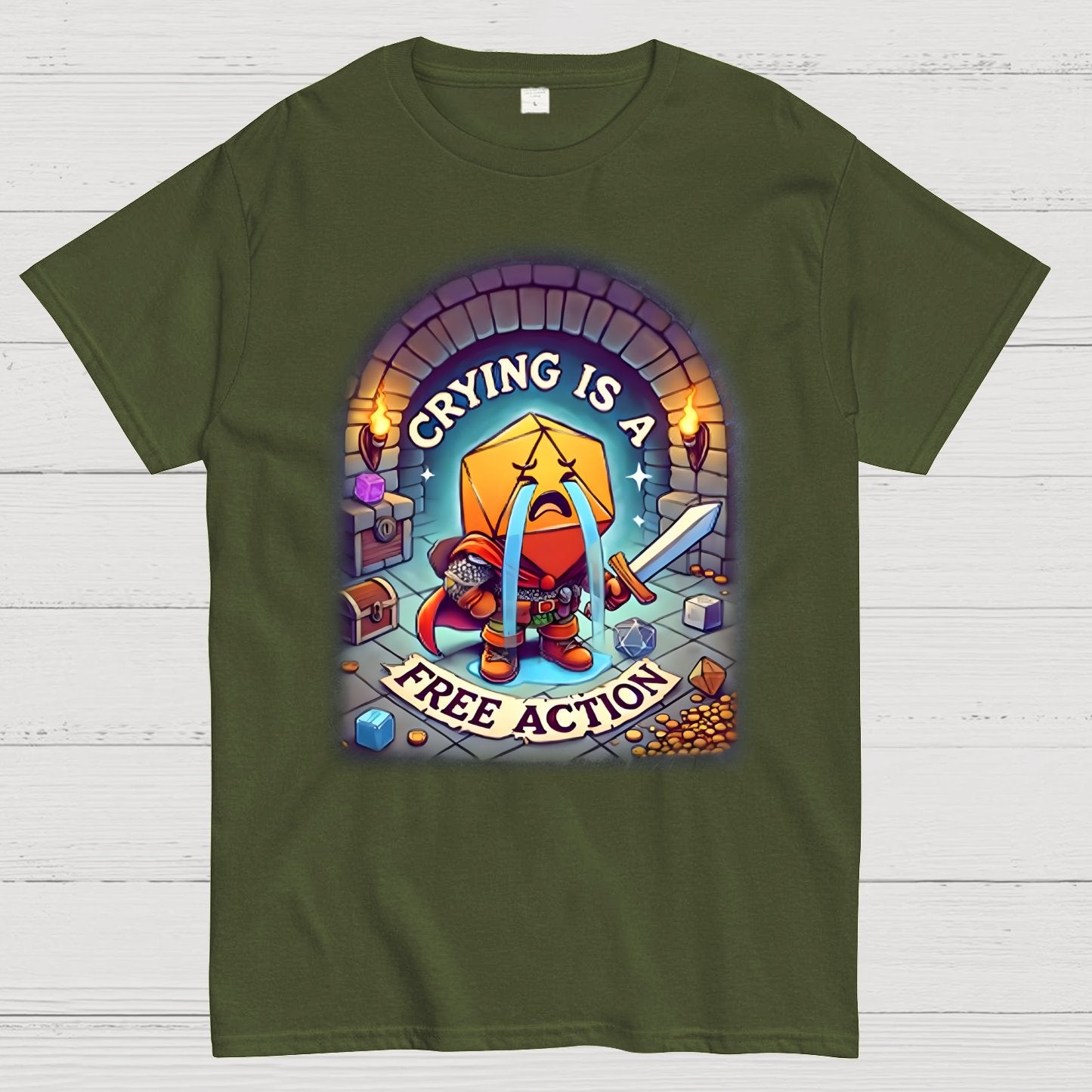 Crying is a Free Action Geek T-Shirt