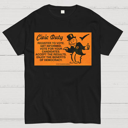 Civic Duty Card.Sarcasm Geek T-Shirt