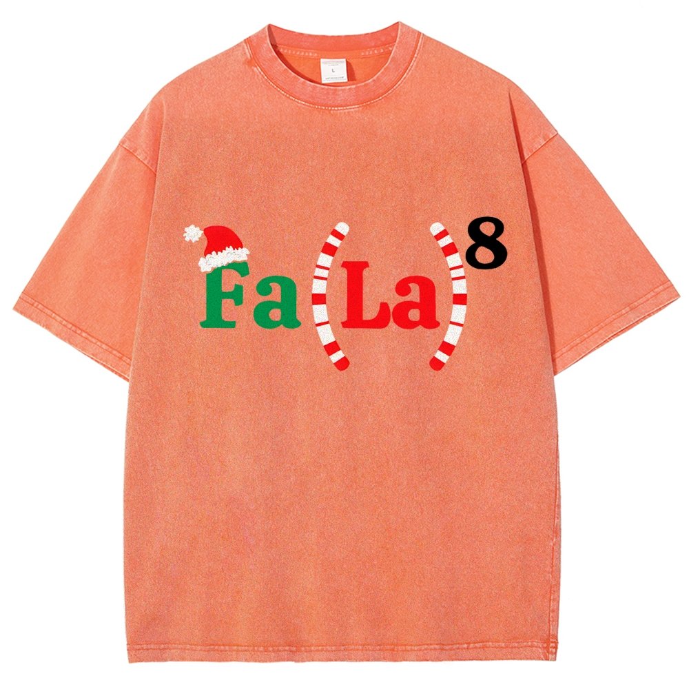 Fa La La La La Christmas Math Vintage Distressed T-shirt