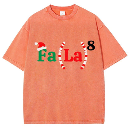 Fa La La La La Christmas Math Vintage Distressed T-shirt
