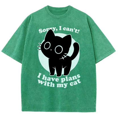 I Like Cats Not People - Cute Irony Pet Vintage Distressed T-shirt