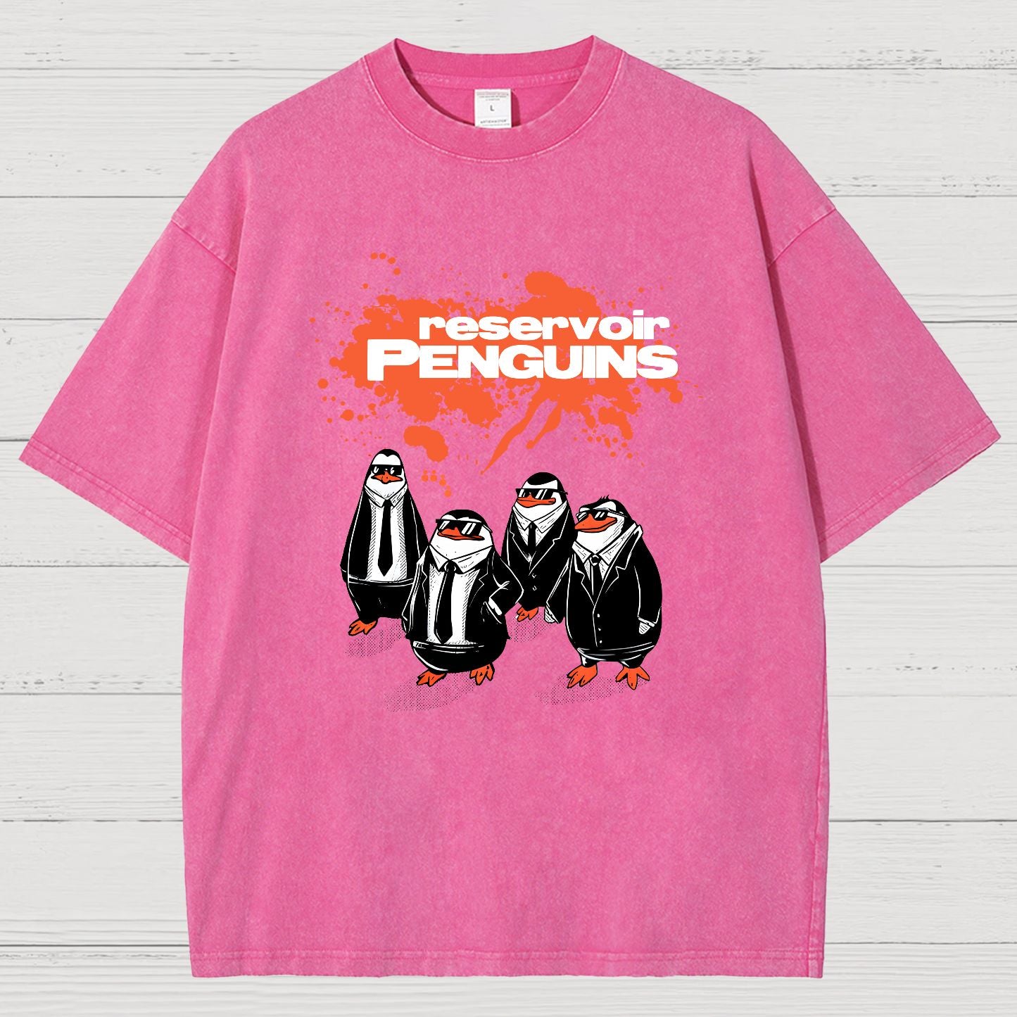 Reservoir Penguins Geeky Vintage Distressed T-shirt