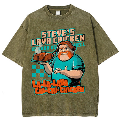 Steve's Lava Chicken Vintage Distressed T-shirt