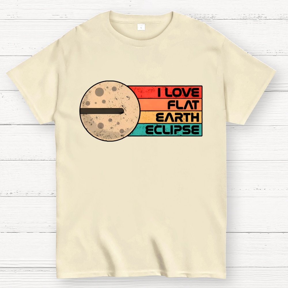 I Love Flat Earth Eclipse Geek T-Shirt