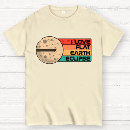 I Love Flat Earth Eclipse Geek T-Shirt