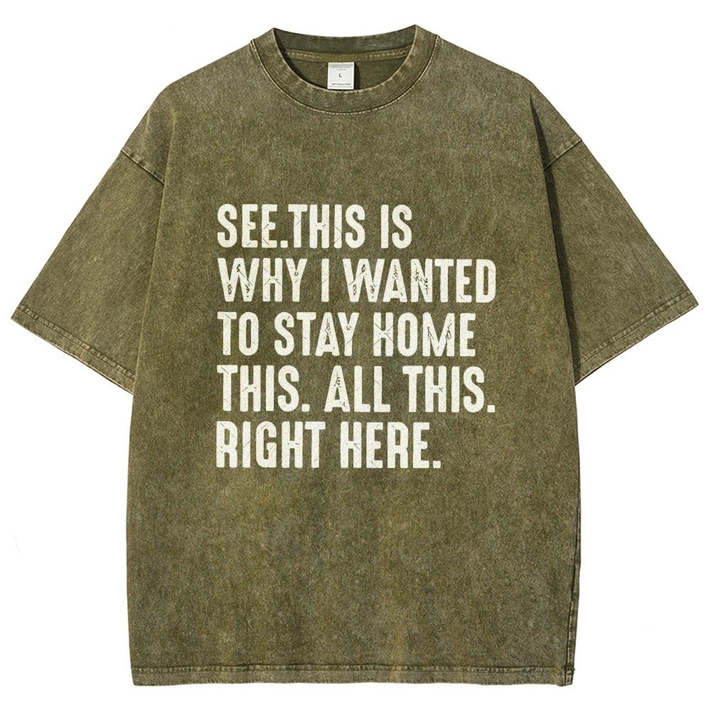 Stay Home Vintage Distressed T-shirt