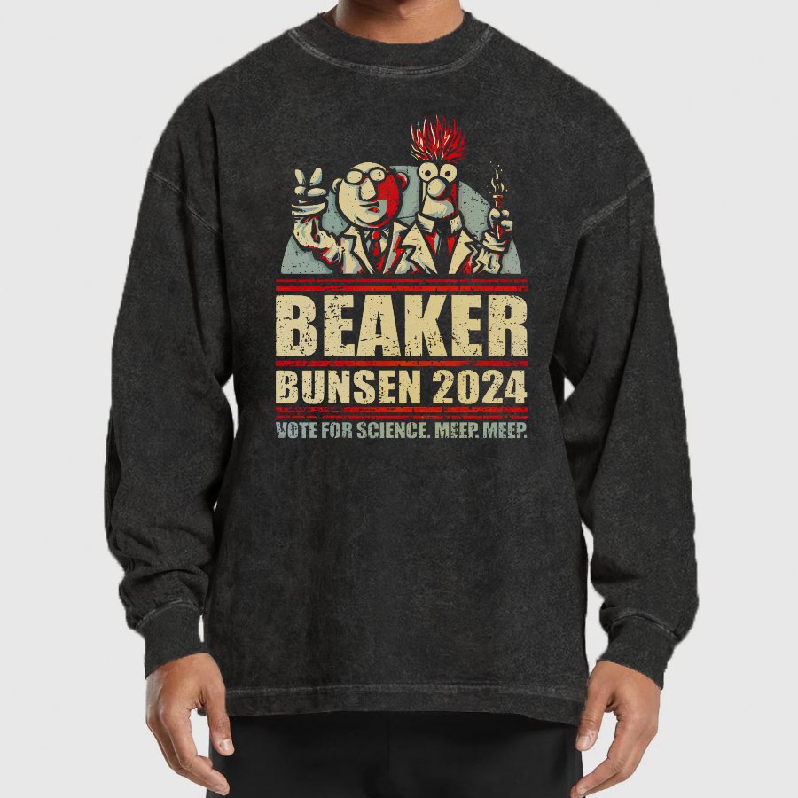 Vote For Science Washed Long Sleeve Tee
