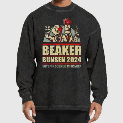 Vote For Science Washed Long Sleeve Tee