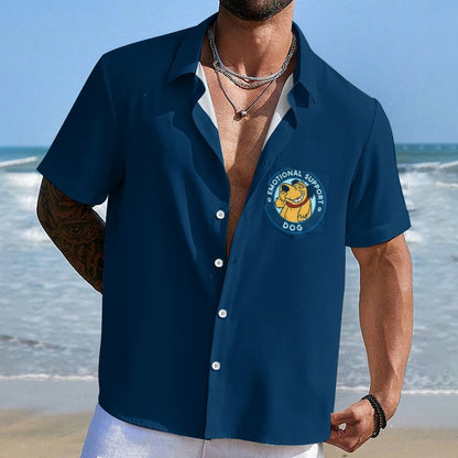 Emotional Support Dog Geek Hawaiian Shirt