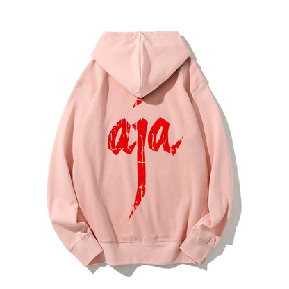 Aja Printed Back Unisex Cotton Hoodie