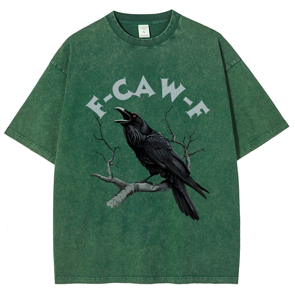 F-Caw-F Funny Crow Vintage Distressed T-shirt