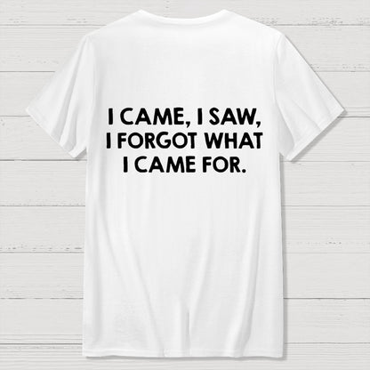 I Came and Saw Funny Back Printing Geek T-Shirt