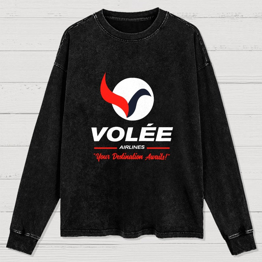 Volée Airlines Washed Long Sleeve Tee