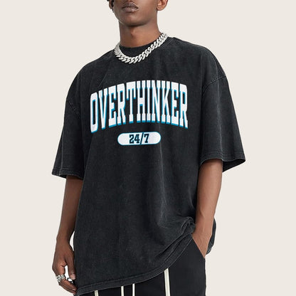 Overthinker All the time Vintage Distressed T-shirt
