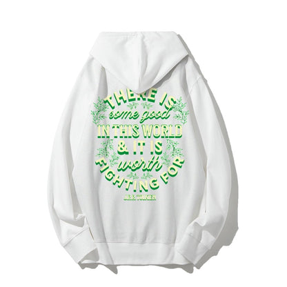 There is Some Good in This World Printed Back Unisex Cotton Hoodie