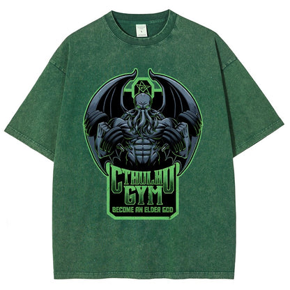 Cthulhu Gym Vintage Distressed T-shirt