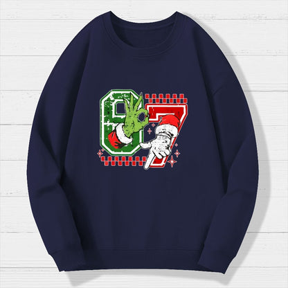 Six Seven 6 7 Christmas Geek Cotton Sweatshirt