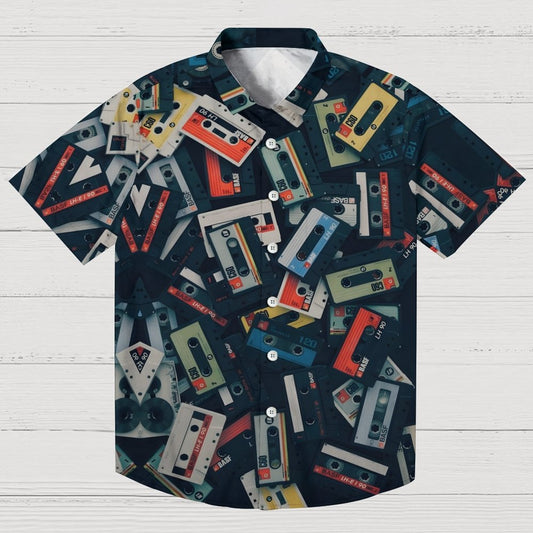 Vintage Audio Cassette Art Print Geek Hawaiian Shirt