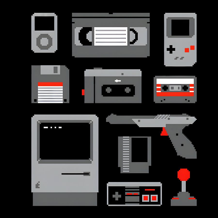 Pixelated Memories Vintage Geek T-Shirt
