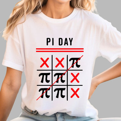3.14 Tic-Tac-Toe Noughts And Crosses Happy Pi Day Geek T-Shirt