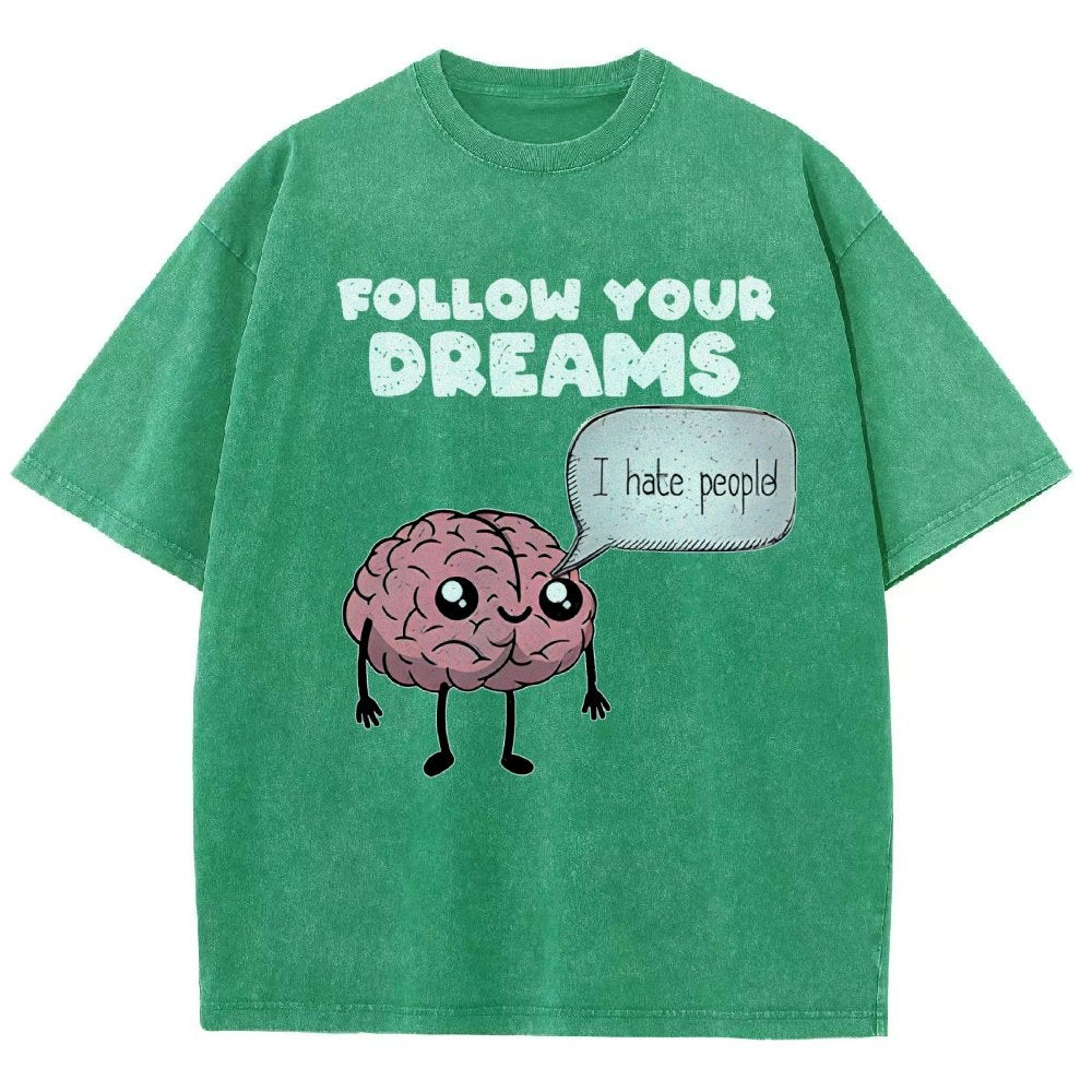 Follow Your Dreams Vintage Distressed T-shirt