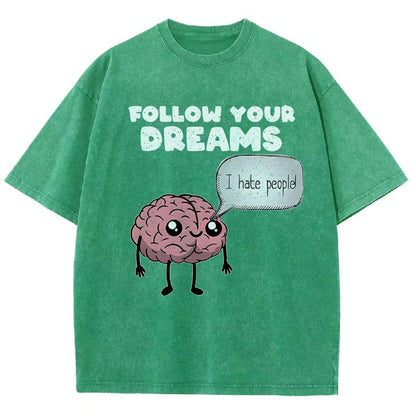 Follow Your Dreams Vintage Distressed T-shirt