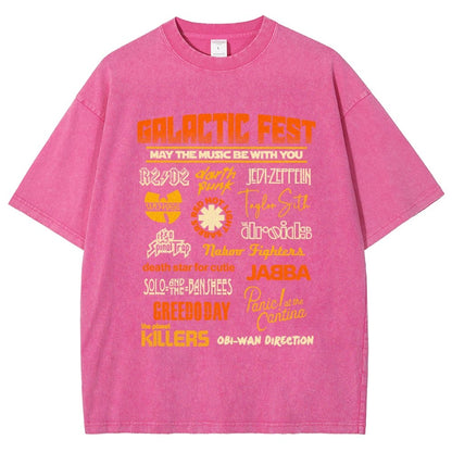 Galactic Fest Vintage Distressed T-shirt