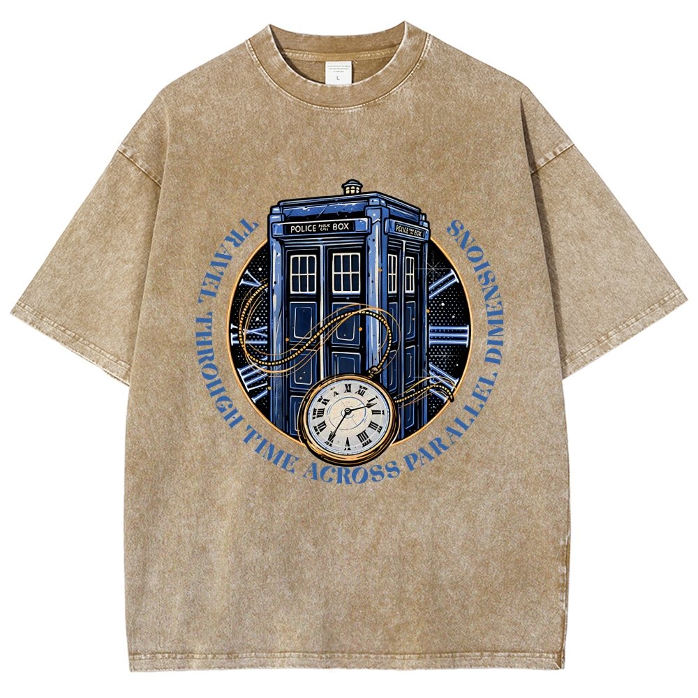 Across Parallel Dimensions Vintage Distressed T-shirt