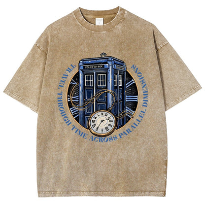 Across Parallel Dimensions Vintage Distressed T-shirt
