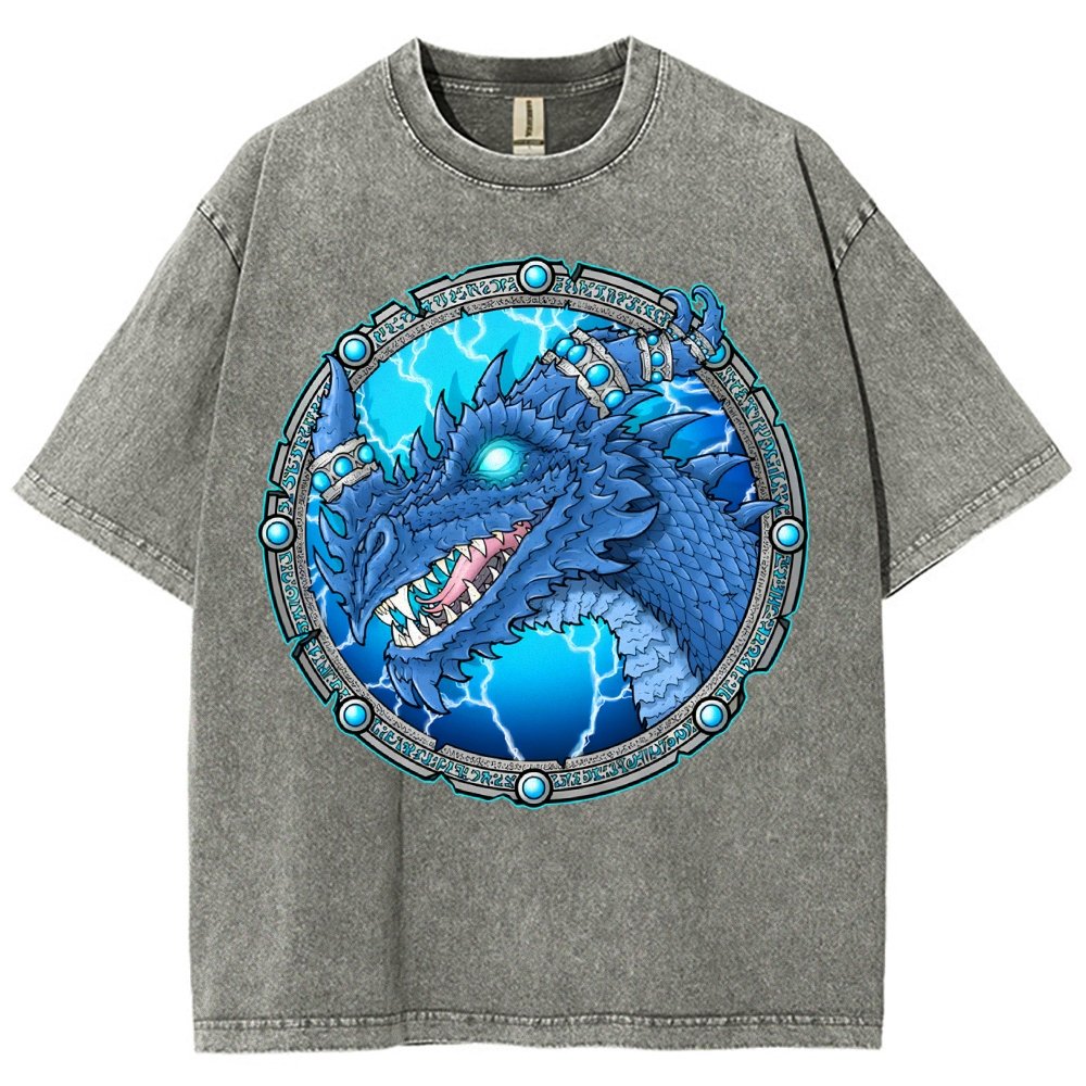 Blue Dragon Vintage Distressed T-shirt